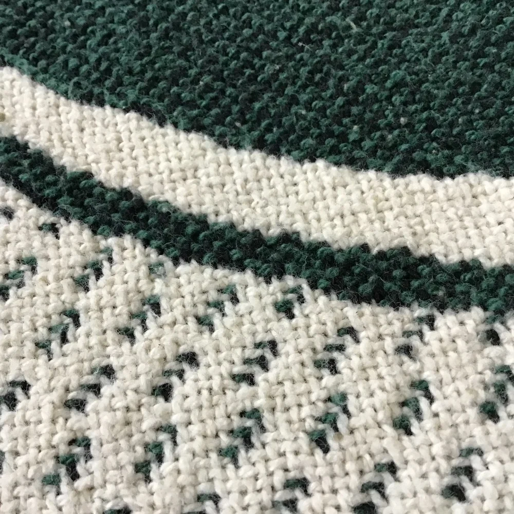 Laura Ingalls Wilder Vintage Throw Birthplace Wisconsin Dark Green Blanket